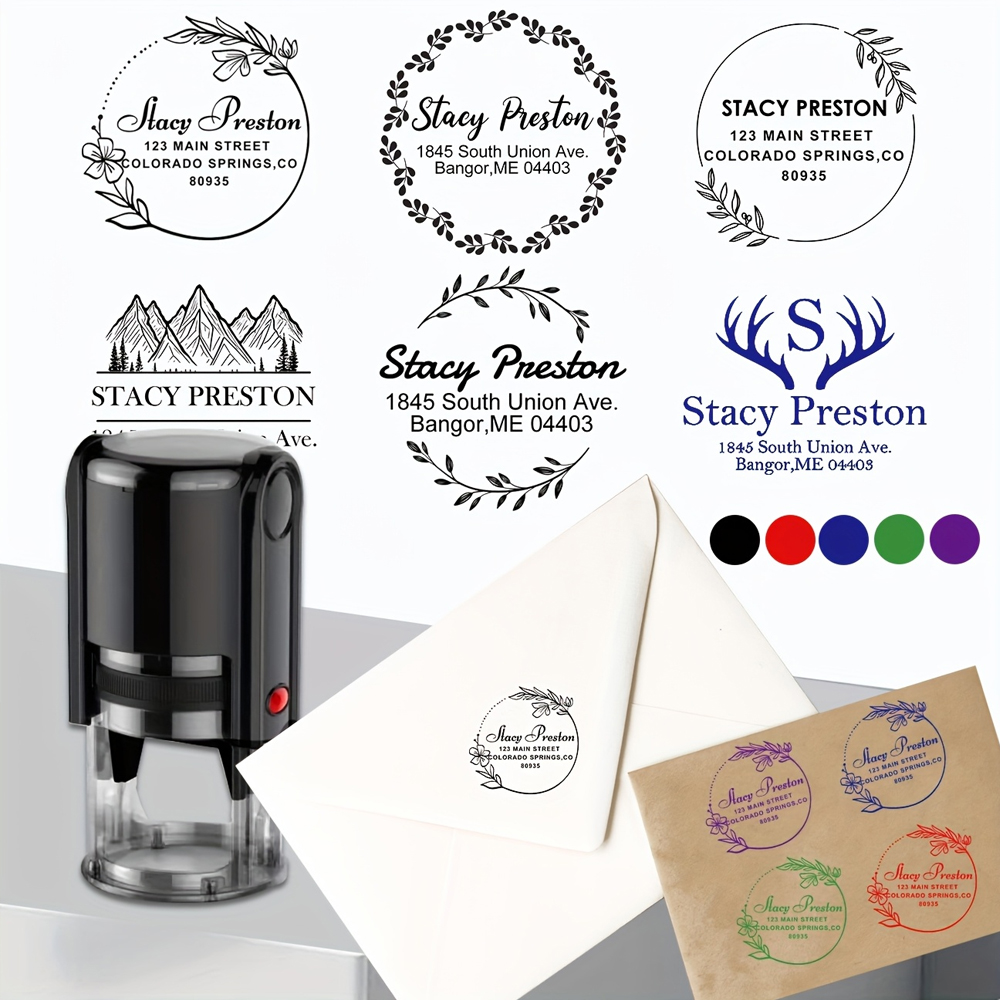 Rubber Date Stamp - Custom Stamp Personalized Self Inking Stamp