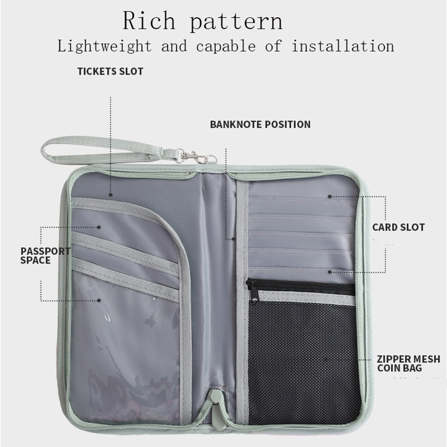 Index Card Holder - 1 Pcs Travel Wallet RFID Blocking