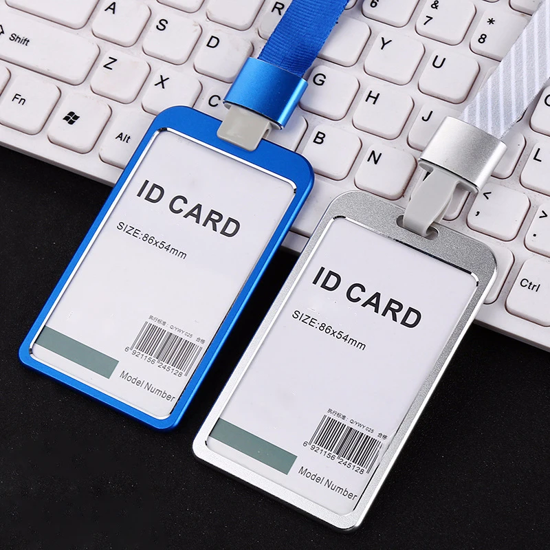Index Card Holder - Aluminum Alloy Working Permit Cover ID