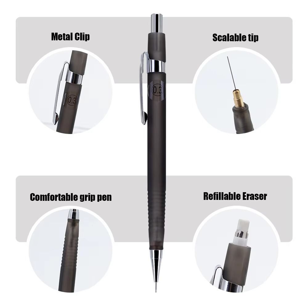 Durable 0.3/0.5/0.7/0.9mm Mech - Mechanical Pencil 0.3 评论和价格
