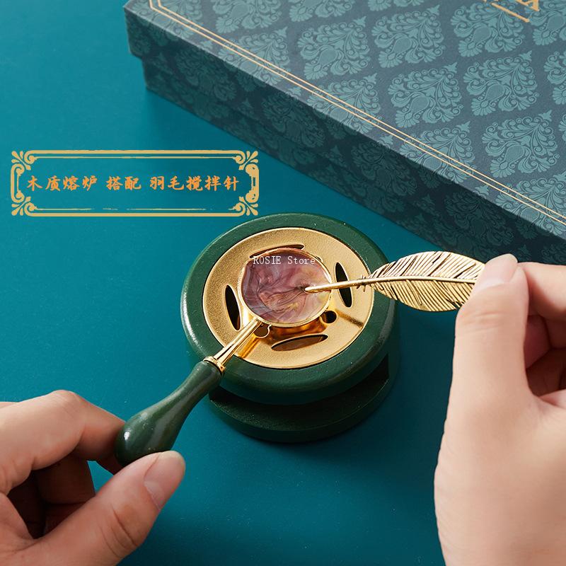 Wax Seal Stamp Set Lacquered S - Wax Seal Stamp Set 评论和价格