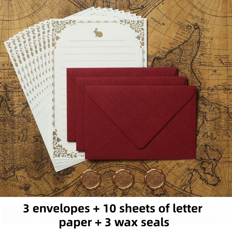 16PCS Vintage Linen Envelopes  - Wax Seal Stamp Set 评论和价格