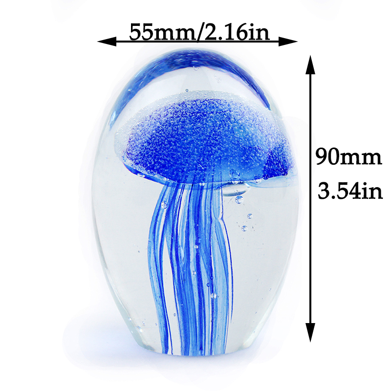 Miniature 3D Jellyfish Crystal - Paper Weight Crystal 评论和价格