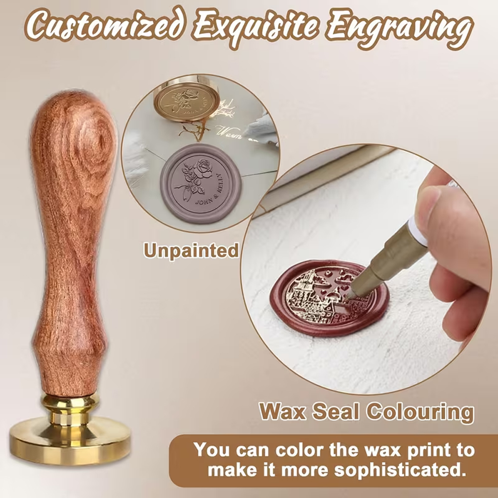 Custom Your Logo 25/30/40/50mm - Wax Seal Stamp Set 评论和价格