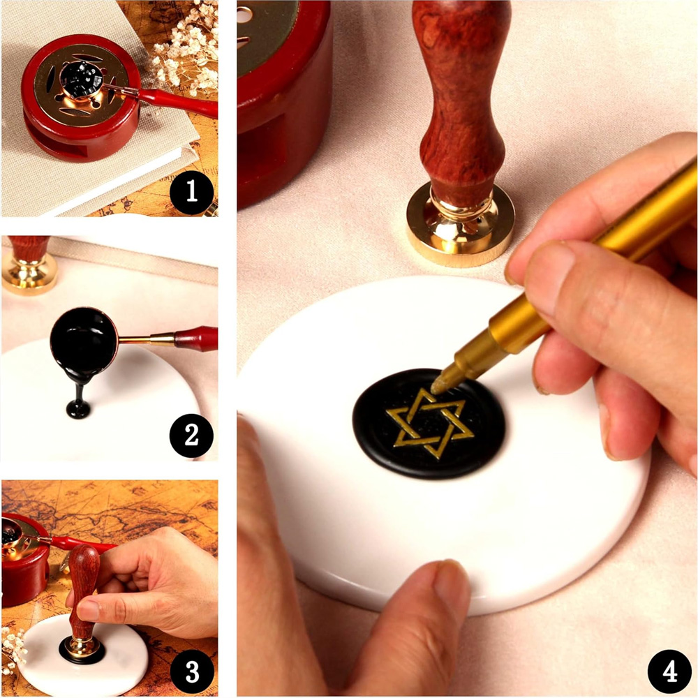 Custom Your Logo 25/30/40/50mm - Wax Seal Stamp Set 评论和价格