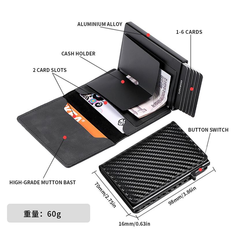 RFID Blocking Aluminum Pop-Up  - Index Card Holder 评论和价格
