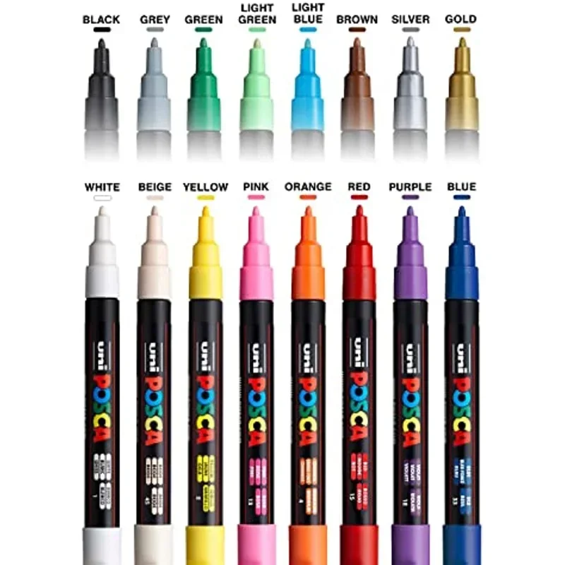 Uni Posca Art Marker Set 7/8/1 - Correction Pen Fine 评论和价格
