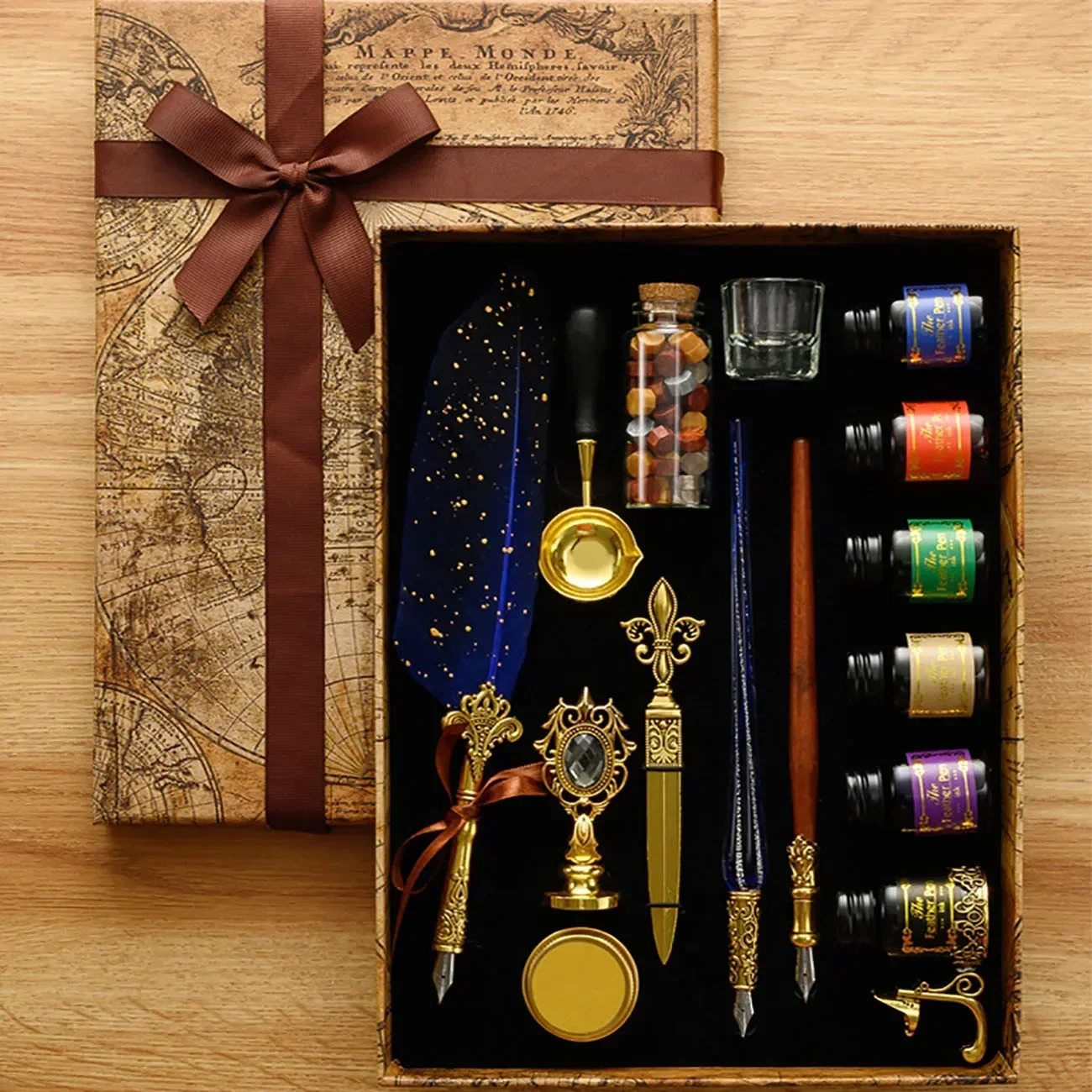Classic Calligraphy Feather Pe - Wax Seal Stamp Set 评论和价格