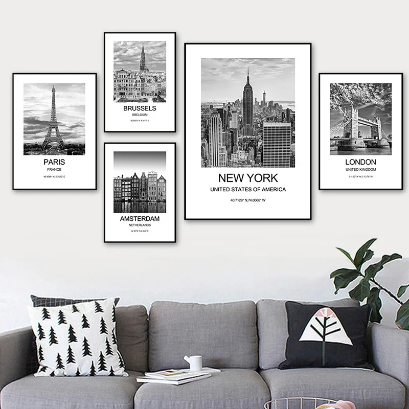 City Poster New York London Pa - Ink Blotter Paper 评论和价格