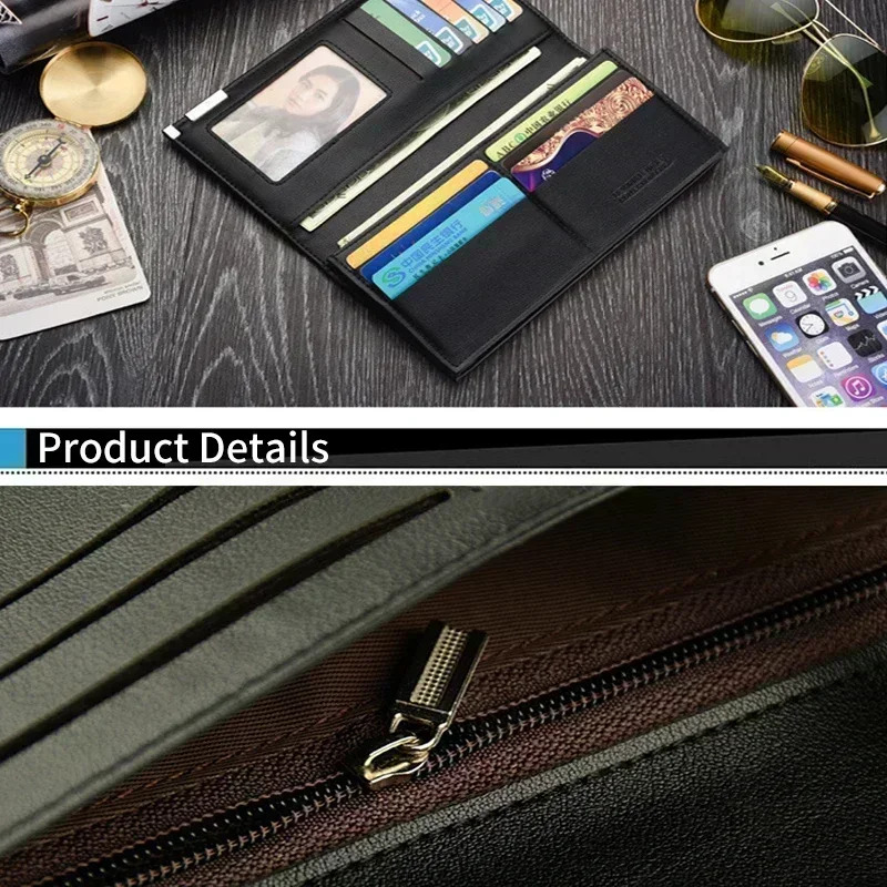 Leather Wallet Men Cash Credit - Index Card Holder 评论和价格