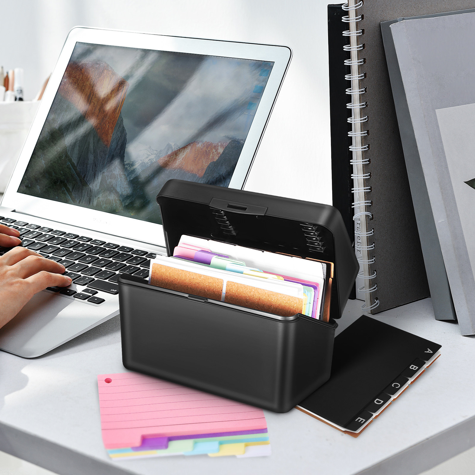 1Set Desktop Card Organizer Bo - Card Index Box 评论和价格