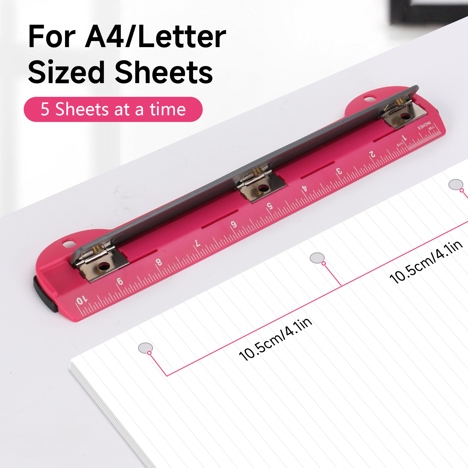 EAGLE 3-Hole Punch for A4/Lett - Binder A4 Lever 评论和价格