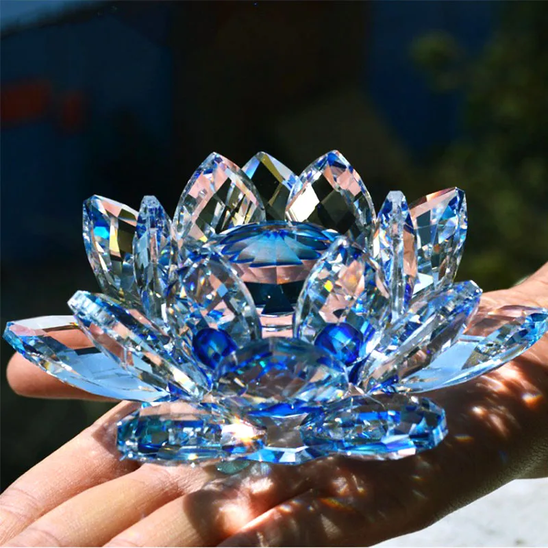 80mm Quartz Crystal Lotus Flow - Paper Weight Crystal 评论和价格
