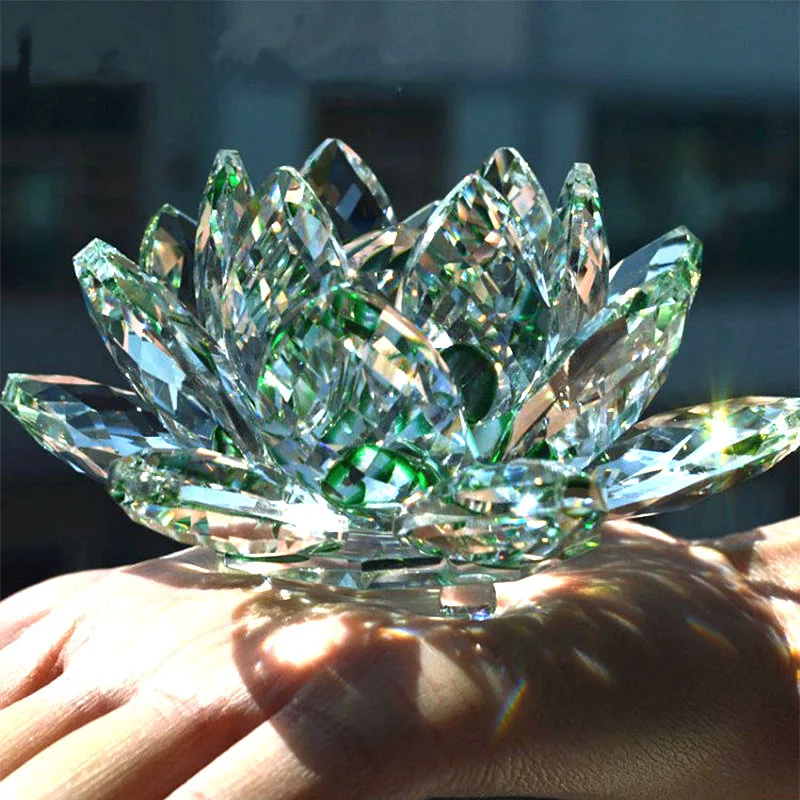 80mm Quartz Crystal Lotus Flow - Paper Weight Crystal 评论和价格