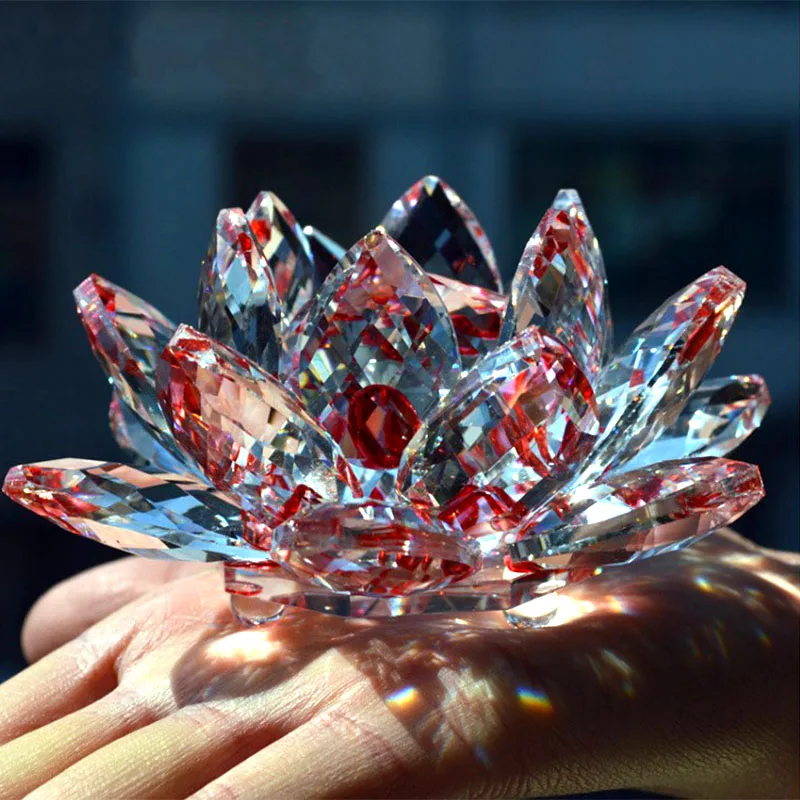 80mm Quartz Crystal Lotus Flow - Paper Weight Crystal 评论和价格