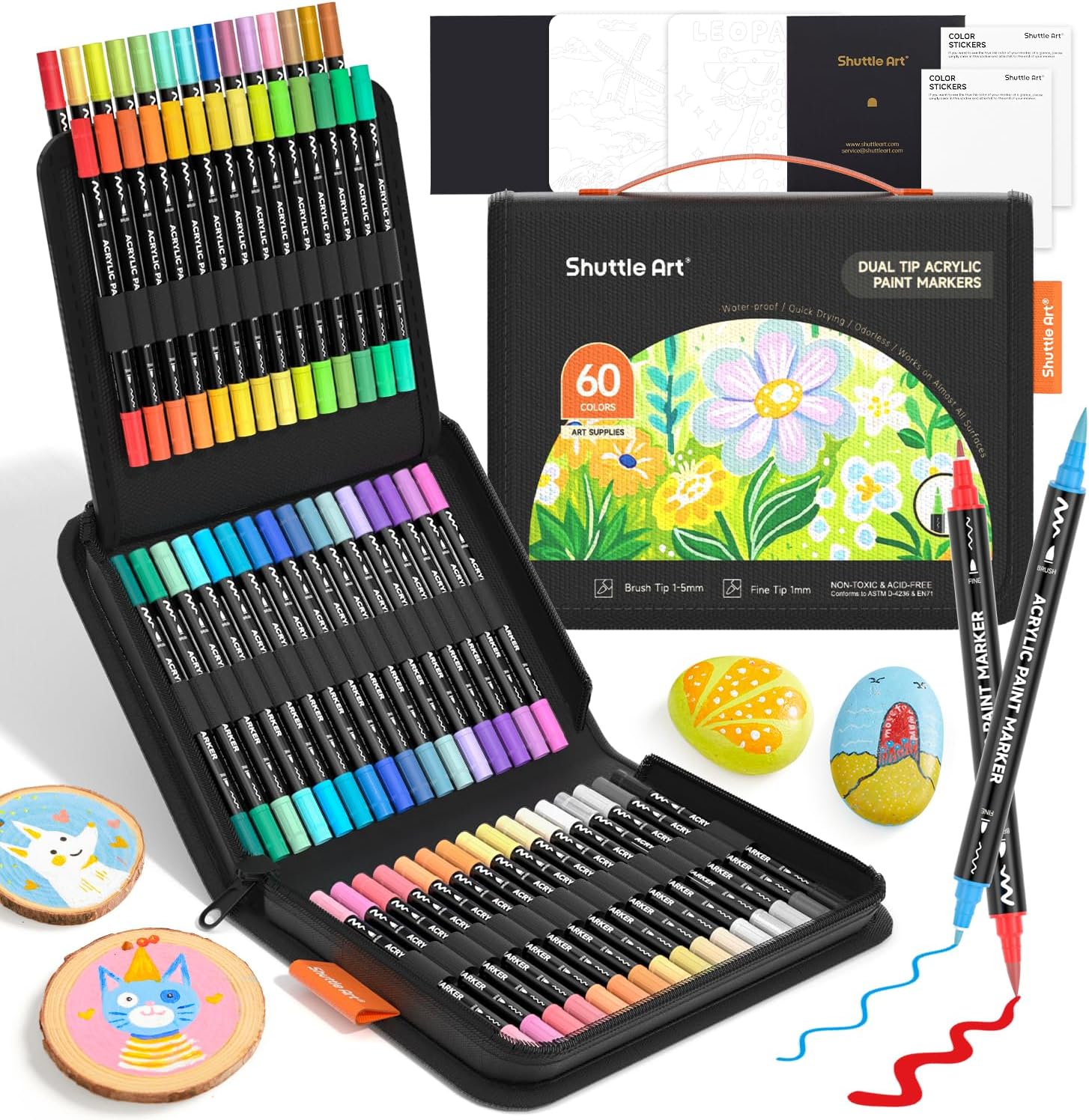 Shuttle Art 60 Colors Dual Tip - Correction Pen Fine 评论和价格