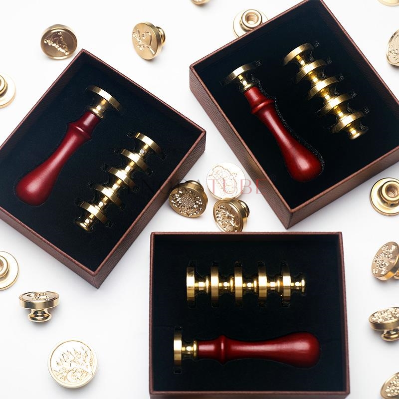 6 Copper Wax Seal Stamp Heads  - Wax Seal Stamp Set 评论和价格