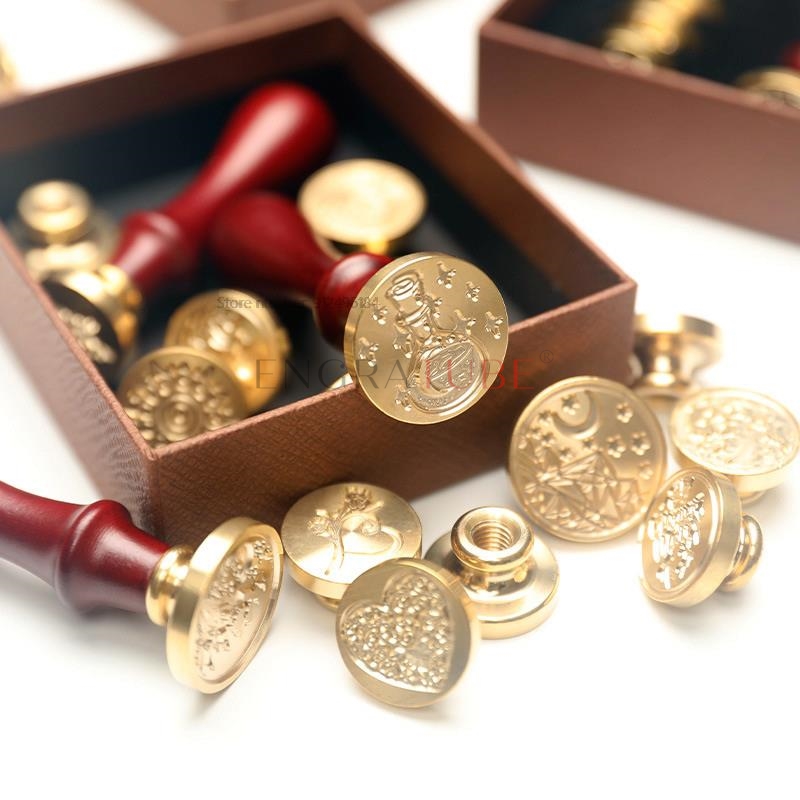 6 Copper Wax Seal Stamp Heads  - Wax Seal Stamp Set 评论和价格