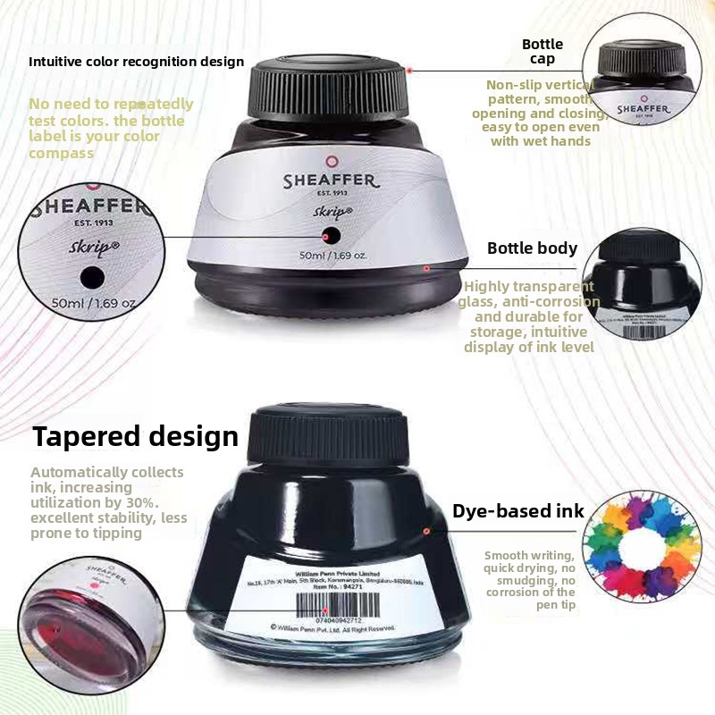 American SHEAFFER Color Dye In - Fountain Pen Bottled Ink 评论和价格