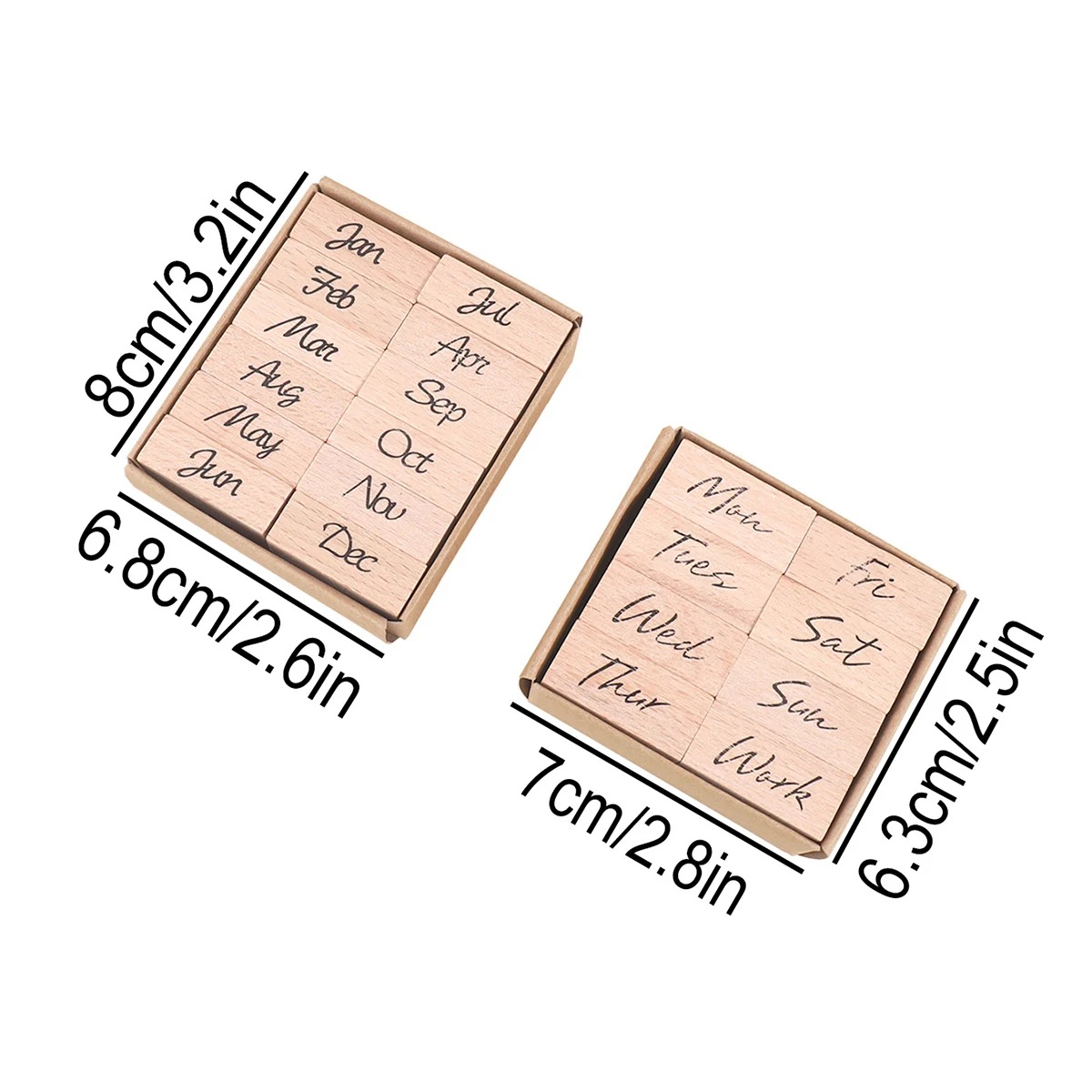 Wooden Rubber Date Stamp,12 Mo - Rubber Date Stamp 评论和价格