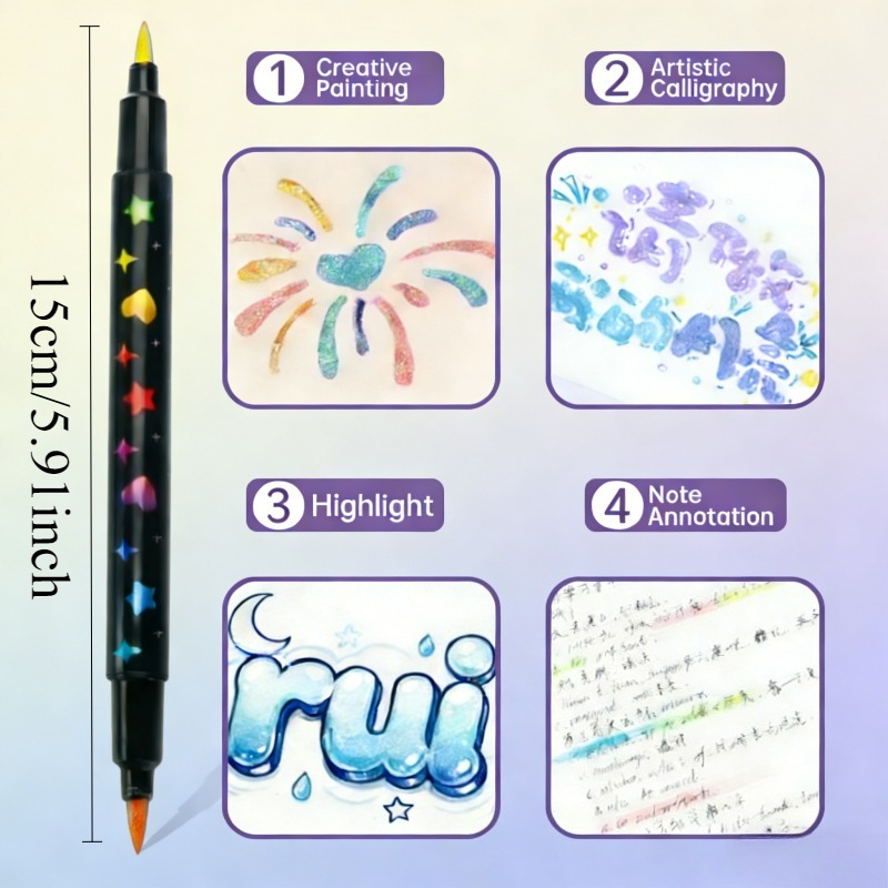 96/24Color Double-Ended Glitte - Correction Pen Fine 评论和价格