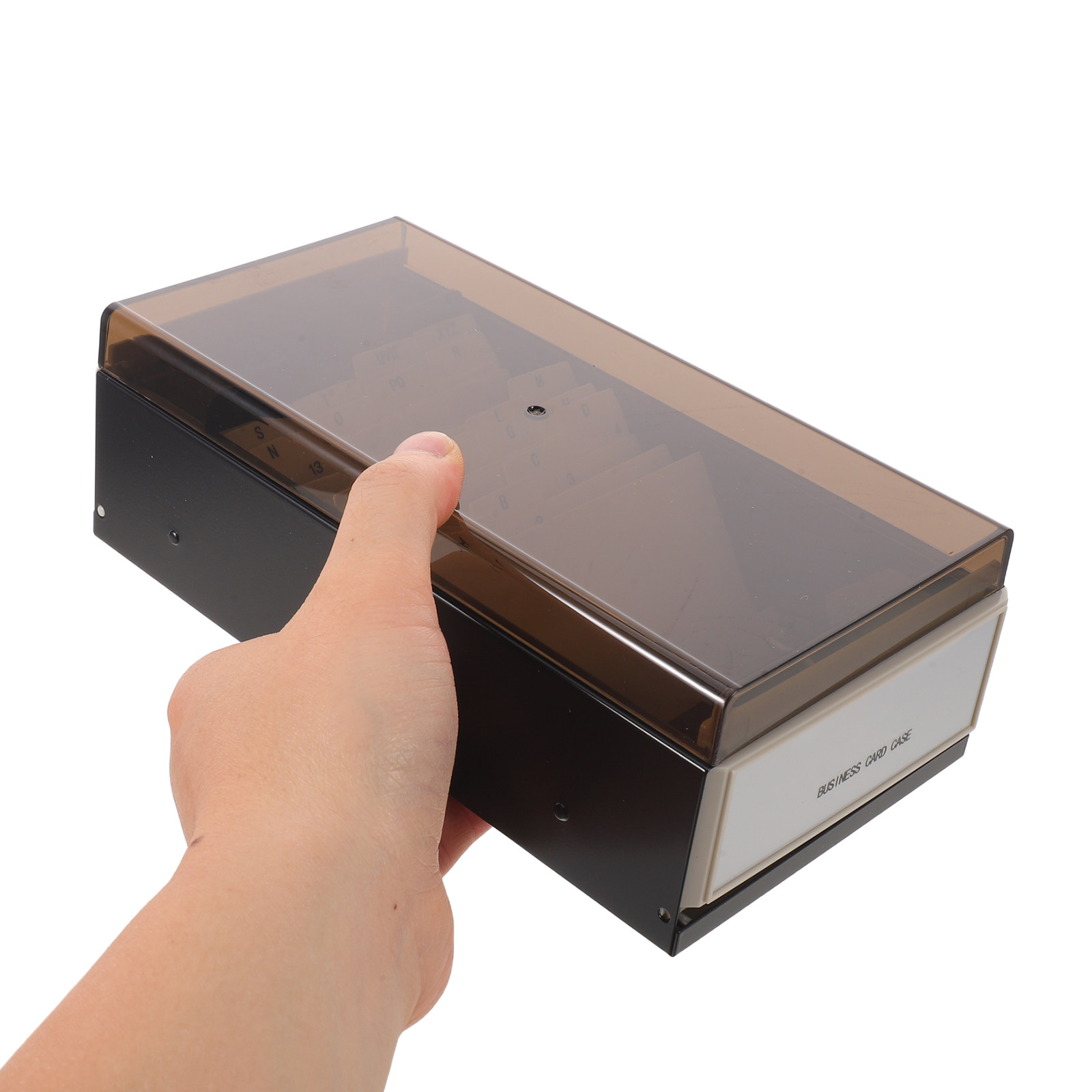 Business Card File Organizer L - Card Index Box 评论和价格