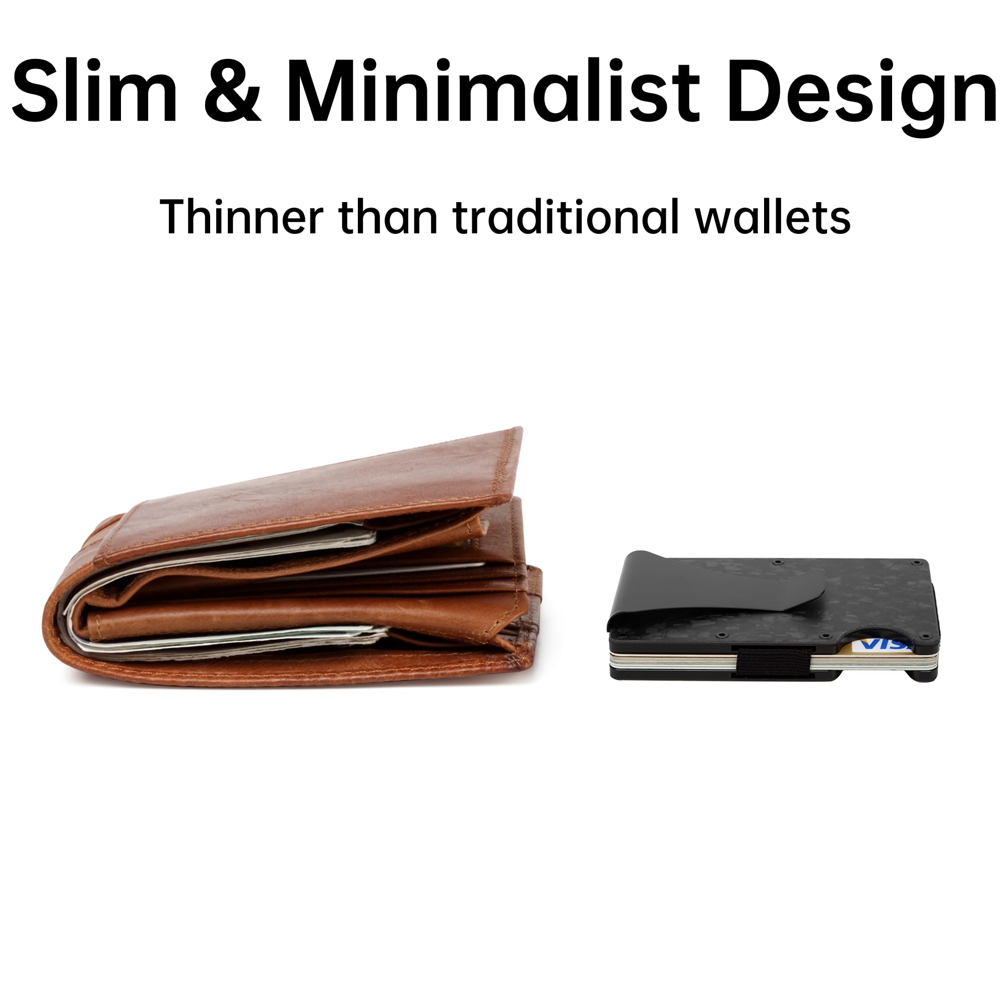Carbon Fiber Wallet, Metal Mon - Index Card Holder 评论和价格