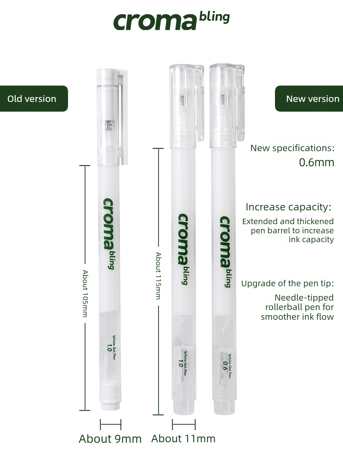 1/10 PCS Croma 0.6mm/1mm Highl - Correction Pen Fine 评论和价格