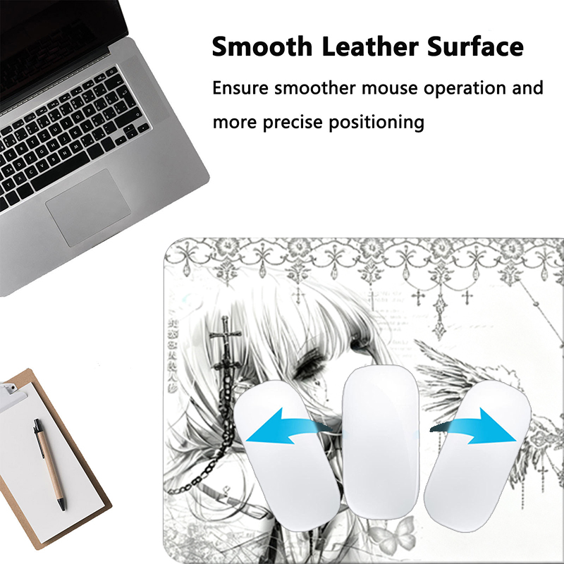 Leather Mousepad Black White A - Leather Desk Pad 评论和价格