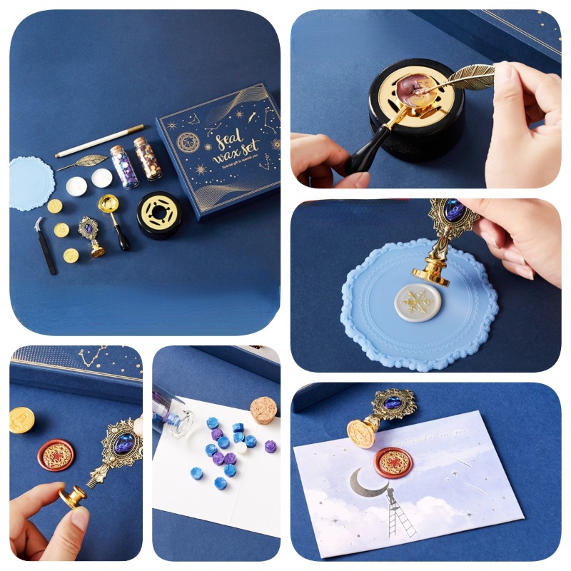 Starry Fire Lacquer Stamp Set  - Wax Seal Stamp Set 评论和价格
