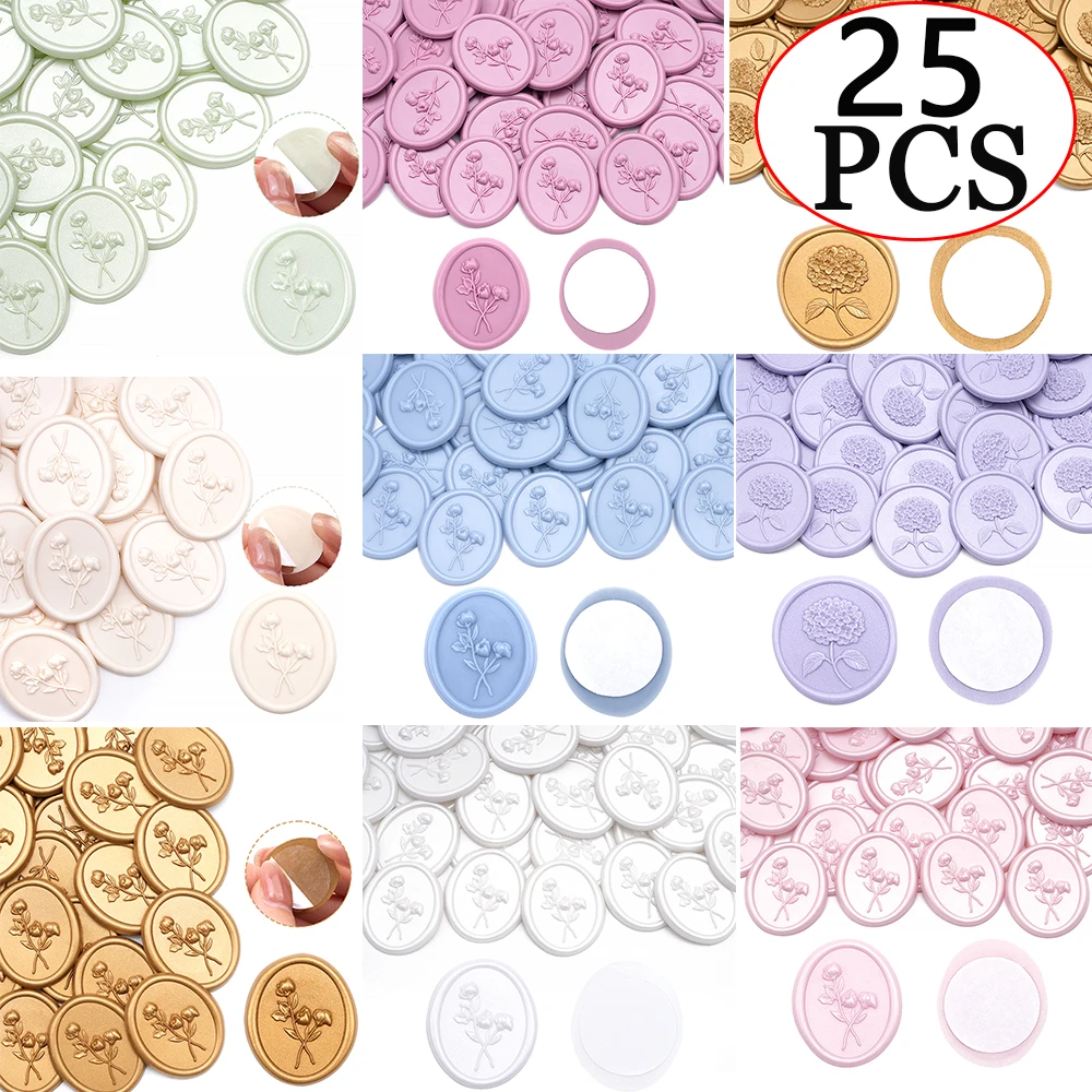25pcs/set 3D Floral Wax Seal S - Wax Seal Stamp Set 评论和价格