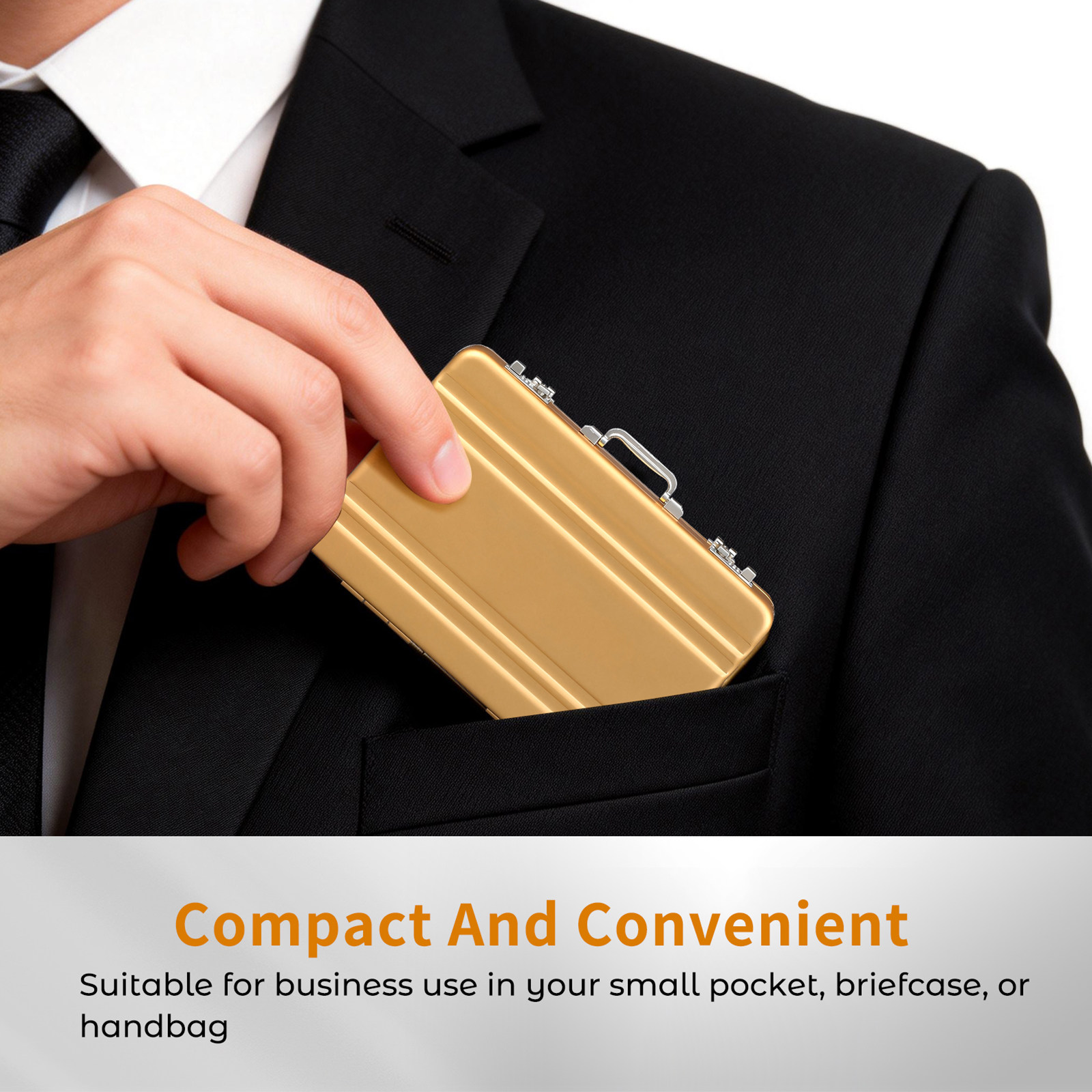 1pc Aluminum Business Card Box - Card Index Box 评论和价格